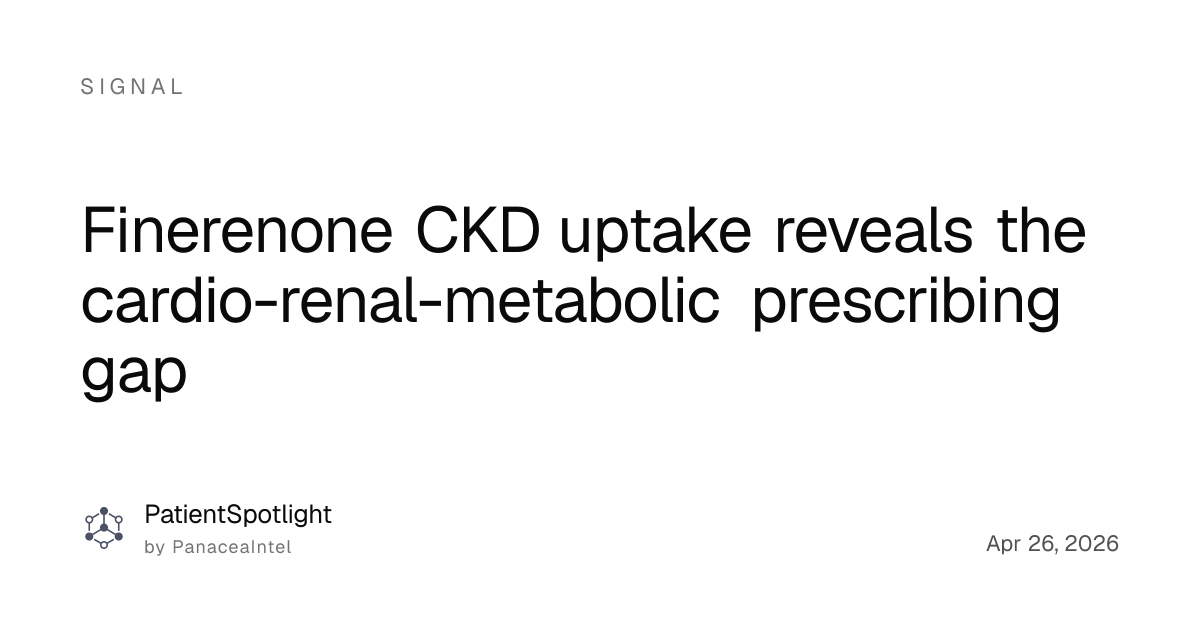 Finerenone CKD uptake reveals the cardio-renal-metabolic prescribing ...