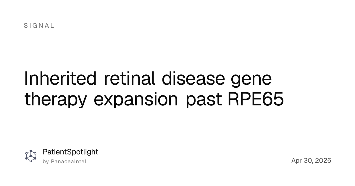 Inherited retinal disease gene therapy expansion past RPE65 ...