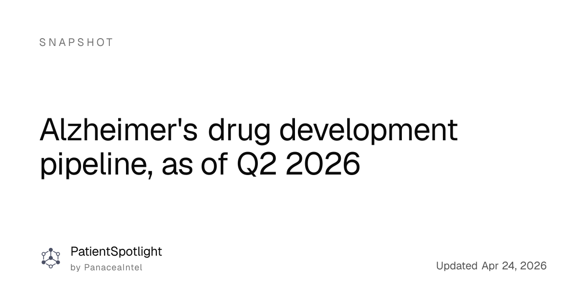Alzheimer's drug development pipeline, as of Q2 2026